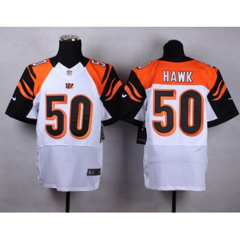 Nike Cincinnati Bengals #50 A.J. Hawk White Elite Jersey