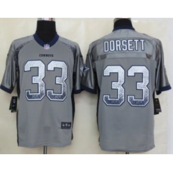 Nike Dallas Cowboys #33 Tony Dorsett Drift Fashion Gray Elite Jersey