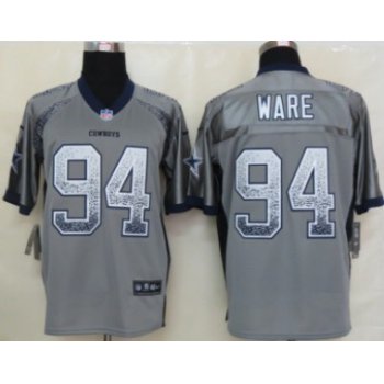 Nike Dallas Cowboys #94 DeMarcus Ware Drift Fashion Gray Elite Jersey