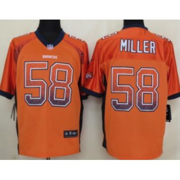Nike Denver Broncos #58 Von Miller Drift Fashion Orange Elite Jersey