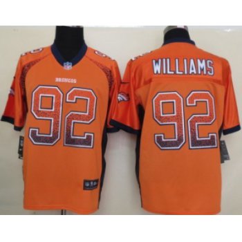 Nike Denver Broncos #92 Sylvester Williams Drift Fashion Orange Elite Jersey