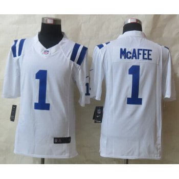 Nike Indianapolis Colts #1 Pat McAfee White Limited Jersey
