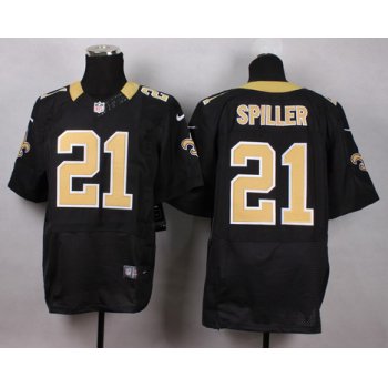 Nike New Orleans Saints #21 C.J. Spiller Black Elite Jersey