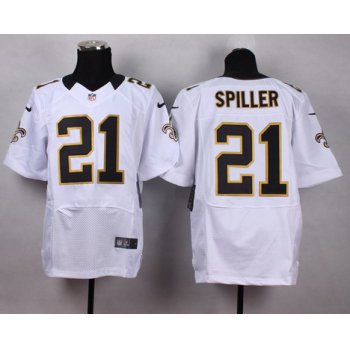 Nike New Orleans Saints #21 C.J. Spiller White Elite Jersey
