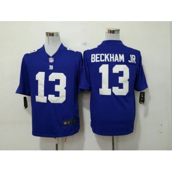 Nike New York Giants #13 Odell Beckham Jr Blue Game Jersey