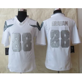 Nike Seattle Seahawks #88 Jimmy Graham Platinum White Limited Jersey
