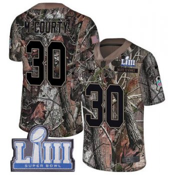 #30 Limited Jason McCourty Camo Nike NFL Youth Jersey New England Patriots Rush Realtree Super Bowl LIII Bound