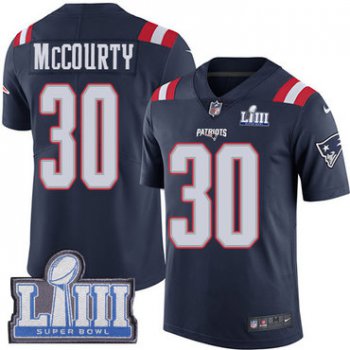 #30 Limited Jason McCourty Navy Blue Nike NFL Youth Jersey New England Patriots Rush Vapor Untouchable Super Bowl LIII Bound