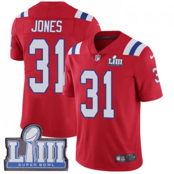 #31 Limited Jonathan Jones Red Nike NFL Alternate Youth Jersey New England Patriots Vapor Untouchable Super Bowl LIII Bound