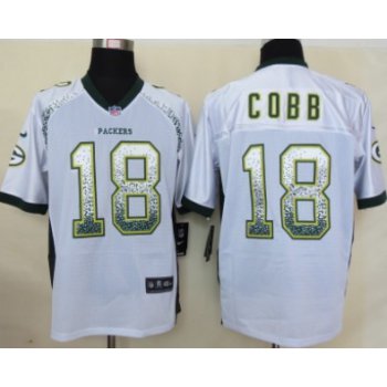 Nike Green Bay Packers #18 Randall Cobb Drift Fashion White Elite Jersey