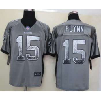Nike Oakland Raiders #15 Matt Flynn Drift Fashion Gray Elite Jersey