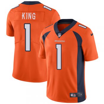 Nike Denver Broncos #1 Marquette King Orange Team Color Men's Stitched NFL Vapor Untouchable Limited Jersey