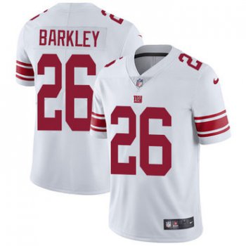 Nike New York Giants #26 Saquon Barkley White Men's Stitched NFL Vapor Untouchable Limited Jersey