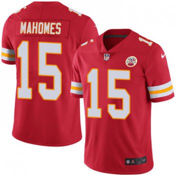 Size XXXXL Men's Nike Chiefs #15 Patrick Mahomes Red Team Color Stitched NFL Vapor Untouchable Limited Jersey