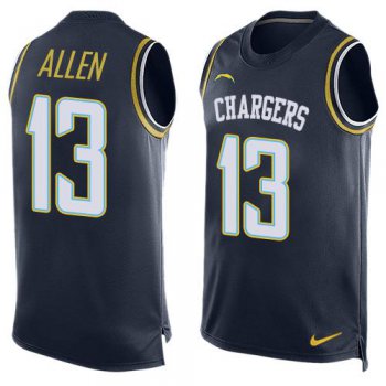 Men's San Diego Chargers #13 Keenan Allen Navy Blue Hot Pressing Player Name & Number Nike NFL Tank Top Jersey