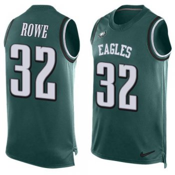 Men's Philadelphia Eagles #32 Eric Rowe Midnight Green Hot Pressing Player Name & Number Nike NFL Tank Top Jersey