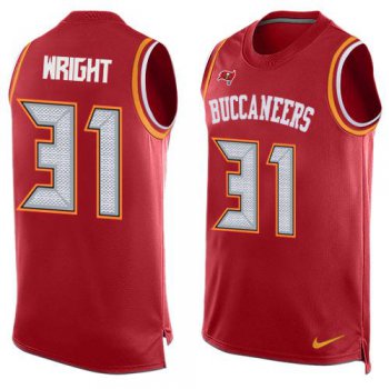 Men's Tampa Bay Buccaneers #31 Major Wright Red Hot Pressing Player Name & Number Nike NFL Tank Top Jersey