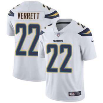 Nike San Diego Chargers #22 Jason Verrett White Men's Stitched NFL Vapor Untouchable Limited Jersey