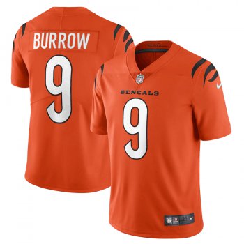 Men's Cincinnati Bengals #9 Joe Burrow 2021 New Orange Vapor Untouchable Limited Stitched Jersey