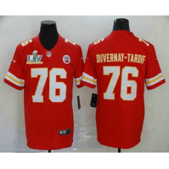 Men's Kansas City Chiefs #76 Laurent Duvernay-Tardif Red 2021 Super Bowl LV Vapor Untouchable Stitched Nike Limited NFL Jersey