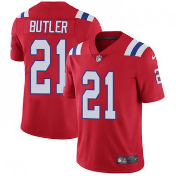 Nike New England Patriots #21 Malcolm Butler Red Alternate Men's Stitched NFL Vapor Untouchable Limited Jersey