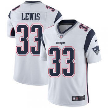 Nike New England Patriots #33 Dion Lewis White Men's Stitched NFL Vapor Untouchable Limited Jersey