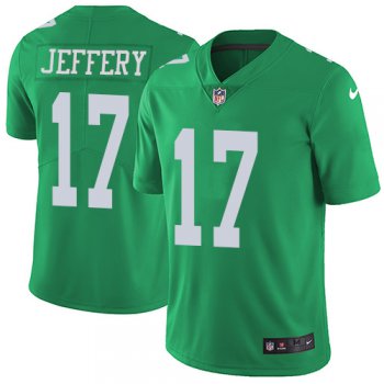 Nike Philadelphia Eagles #17 Alshon Jeffery Green Men's Stitched NFL Limited Rush Jersey