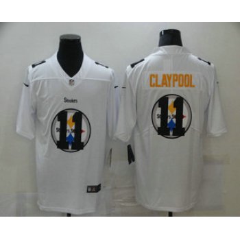 Men's Pittsburgh Steelers #11 Chase Claypool White 2020 Shadow Logo Vapor Untouchable Stitched NFL Nike Limited Jersey