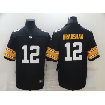 Men's Pittsburgh Steelers #12 Terry Bradshaw Black 2017 Vapor Untouchable Stitched NFL Nike Throwback Limited Jersey