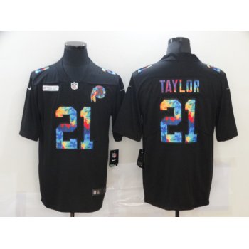 Men's Washington Redskins #21 Sean Taylor Multi-Color Black 2020 NFL Crucial Catch Vapor Untouchable Nike Limited Jersey