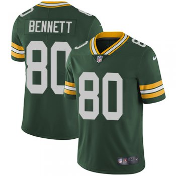 Nike New England Packers #80 Martellus Bennett Green Team Color Men's Stitched NFL Vapor Untouchable Limited Jersey