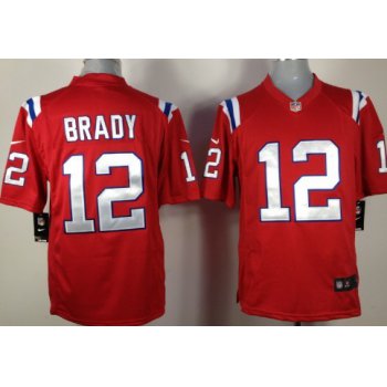 Nike New England Patriots #12 Tom Brady Red Game Jersey