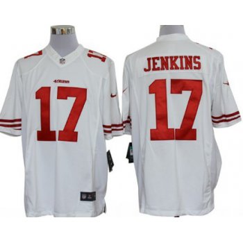 Nike San Francisco 49ers #17 A.J. Jenkins White Limited Jersey