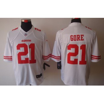 Nike San Francisco 49ers #21 Frank Gore White Limited Jersey