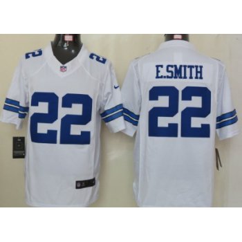 Nike Dallas Cowboys #22 Emmitt Smith White Limited Jersey
