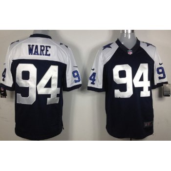 Nike Dallas Cowboys #94 DeMarcus Ware Blue Thanksgiving Limited Jersey