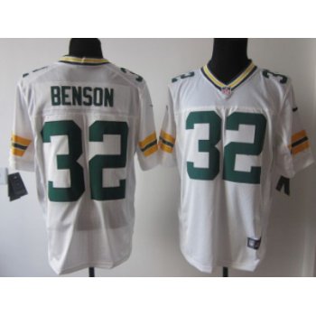 Nike Green Bay Packers #32 Cedric Benson White Elite Jersey