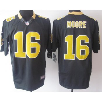 Nike New Orleans Saints #16 Lance Moore Black Limited Jersey