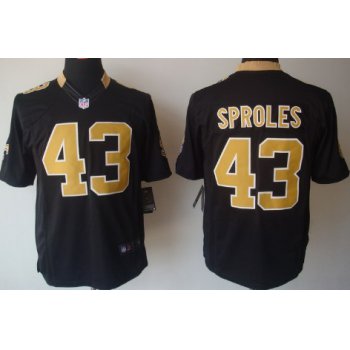 Nike New Orleans Saints #43 Darren Sproles Black Limited Jersey