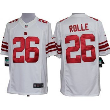 Nike New York Giants #26 Antrel Rolle White Limited Jersey