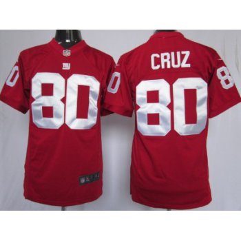 Nike New York Giants #80 Victor Cruz Red Game Jersey