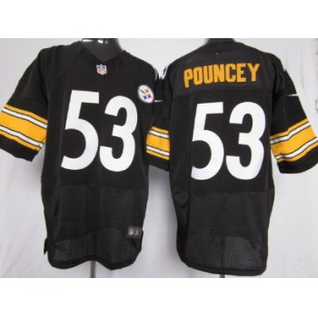 Nike Pittsburgh Steelers #53 Maurkice Pouncey Black Elite Jersey