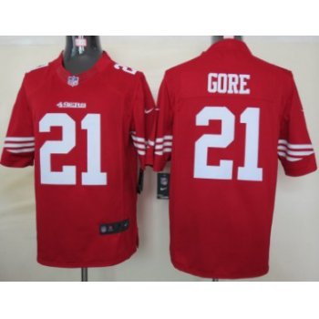 Nike San Francisco 49ers #21 Frank Gore Red Limited Jersey