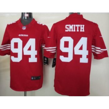 Nike San Francisco 49ers #94 Justin Smith Red Limited Jersey