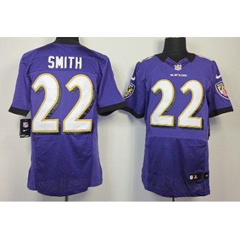 Nike Baltimore Ravens #22 Jimmy Smith Purple Elite Jersey