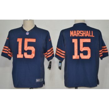 Nike Chicago Bears #15 Brandon Marshall Blue With Orange Game Jersey