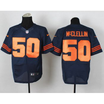 Nike Chicago Bears #50 Shea McClellin Blue With Orange Elite Jersey