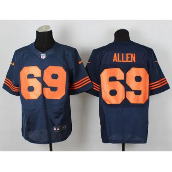 Nike Chicago Bears #69 Jared Allen Blue With Orange Elite Jersey