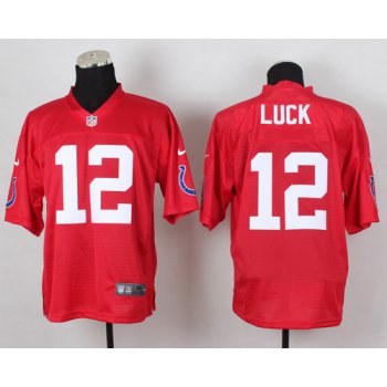 Nike Indianapolis Colts #12 Andrew Luck 2014 QB Red Elite Jersey