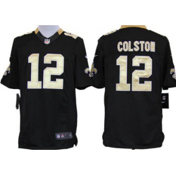 Nike New Orleans Saints #12 Marques Colston Black Limited Jersey